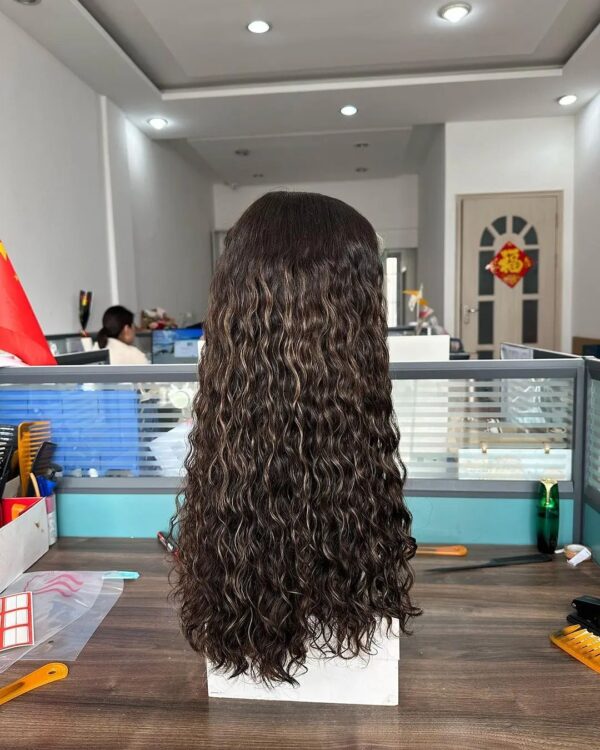 Lace top wigKosher Wigs European curly hair Natural Color TsingTaowigs Human Hair Jewish Wig Lace Top For Women Free Shipping