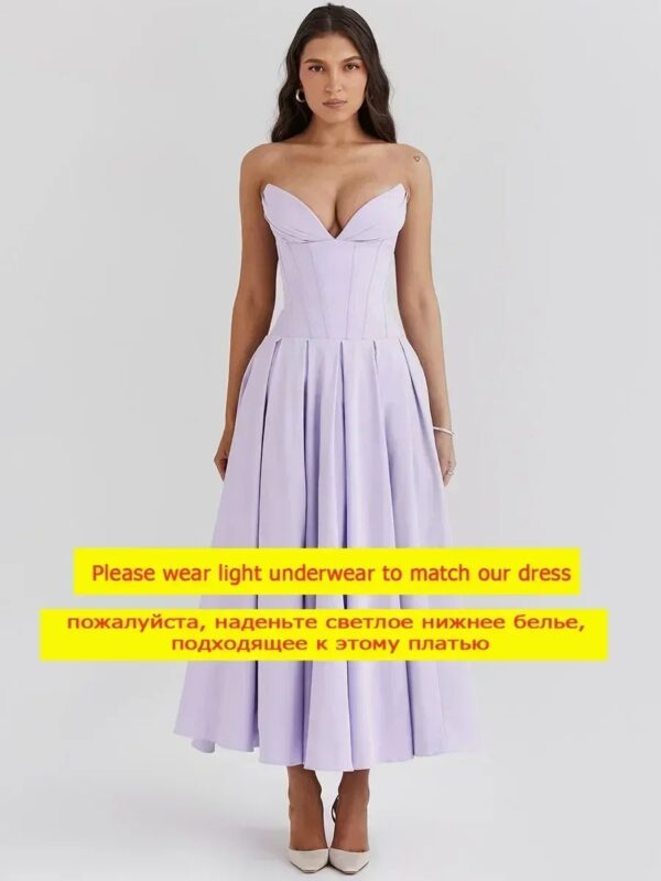 Summer Strapless Bodycon Dresses Women New Arrivals Elegant Formal Occasion Dress Yellow Guest Party Dresses - Image 5