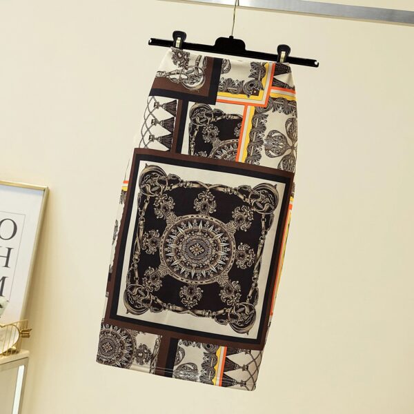Skirts For Women Vintage Flower Print Bodycon Pencil Skirt Slim Midi Sexy Elegant Bag Hip Bandage Kawaii Lolita Short Saias - Image 8
