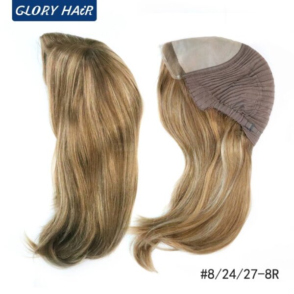 MT11 14.5 Women Luxury Wig Mono Top Jewish Wig Lace Front Human Hair Wig Chinese Culticle Remy Hair Wigs for Women - Image 6