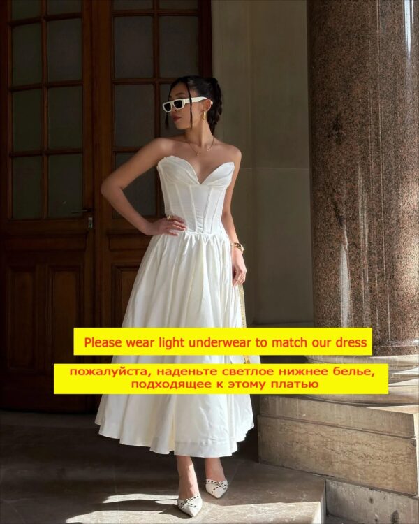 Summer Strapless Bodycon Dresses Women New Arrivals Elegant Formal Occasion Dress Yellow Guest Party Dresses - Image 7