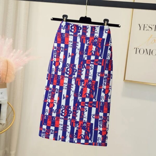 Skirts For Women Vintage Flower Print Bodycon Pencil Skirt Slim Midi Sexy Elegant Bag Hip Bandage Kawaii Lolita Short Saias - Image 14