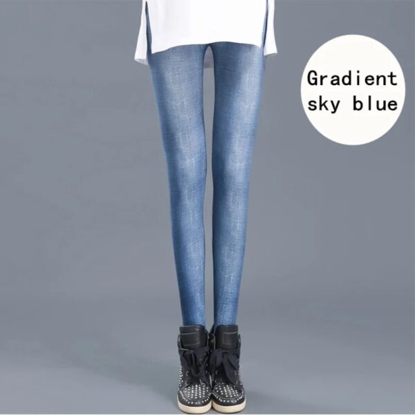 Women Leggings Print High Elastic Skinny Fitness Legging Spring Summer Buterfly Women Sexy Jegging Denim Push Up Pants - Image 12