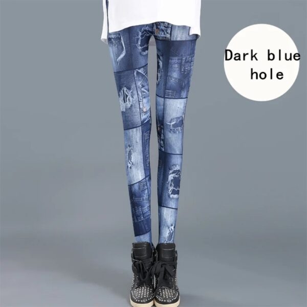 Women Leggings Print High Elastic Skinny Fitness Legging Spring Summer Buterfly Women Sexy Jegging Denim Push Up Pants - Image 13