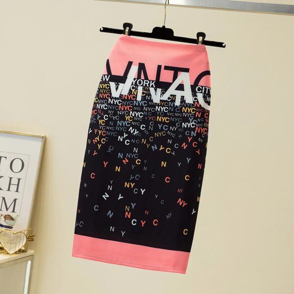 Skirts For Women Vintage Flower Print Bodycon Pencil Skirt Slim Midi Sexy Elegant Bag Hip Bandage Kawaii Lolita Short Saias - Image 2