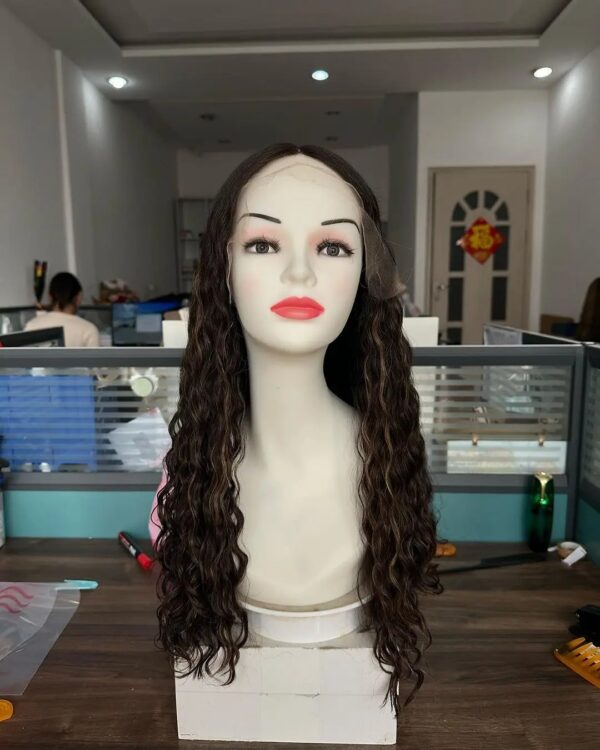 Lace top wigKosher Wigs European curly hair Natural Color TsingTaowigs Human Hair Jewish Wig Lace Top For Women Free Shipping - Image 2