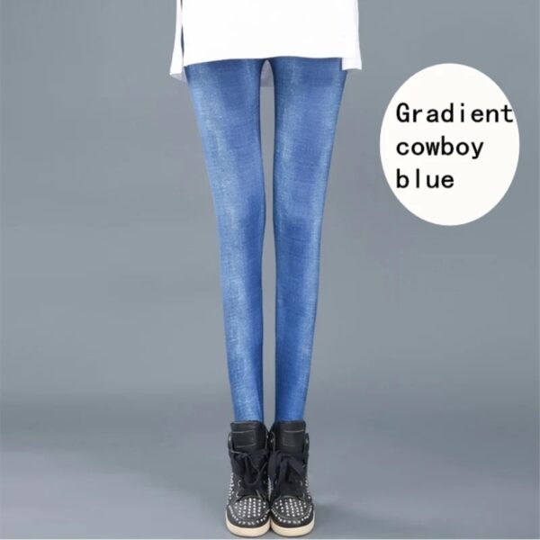Women Leggings Print High Elastic Skinny Fitness Legging Spring Summer Buterfly Women Sexy Jegging Denim Push Up Pants - Image 14