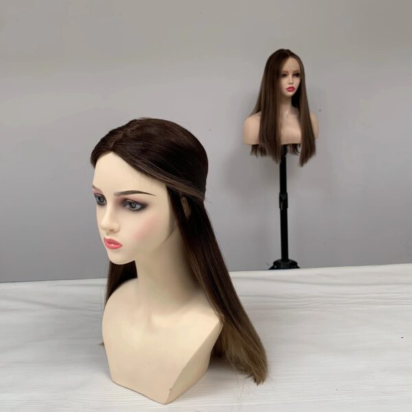 Silk Top Wig European Hair Brown Color CNMAXTOP Human Hair Kosher Wigs For Women The Best Sheitels - Image 3