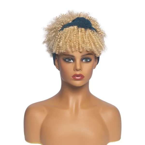 Synthetic Long Straight Headband Half Wig Clip in Hair Extension Fluffy Natural False Blonde Hairpiece With HairBand - Image 4