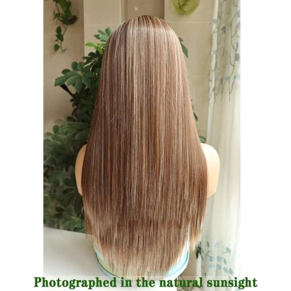 Synthetic Wigs for Women Long Straight Highlights Wig Silky Heat Resistant Wigs for Daily Party Use - Image 2