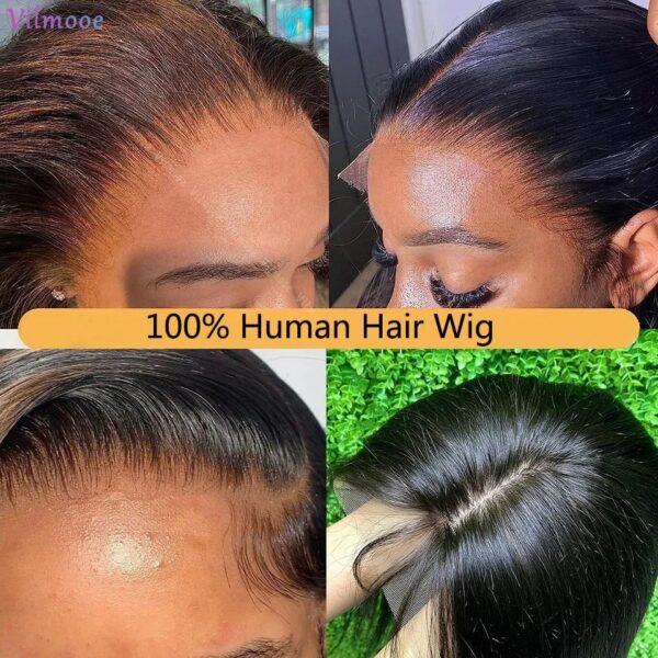 Ombre Brown Body Wave 5x5 Silk Base Glueless Soft Jewish Human Hair Wig With Baby Hair HD Lace European Hair Preplucke - Image 4