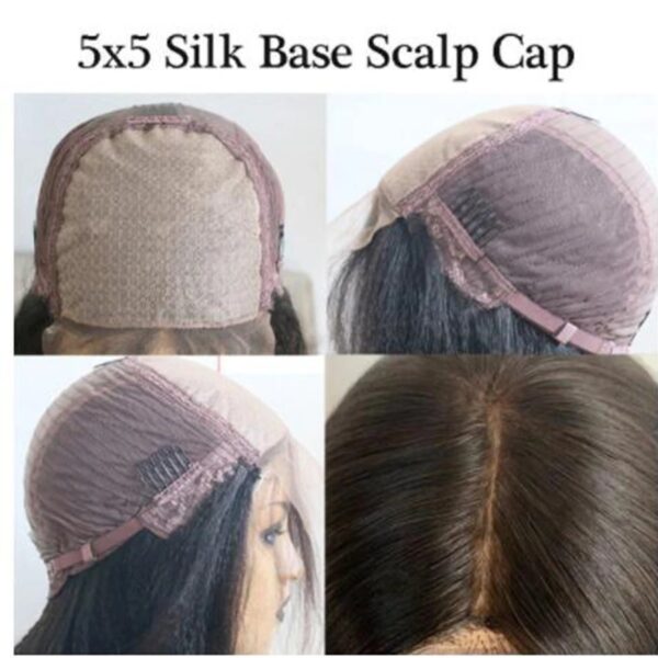 Long Soft Ombre Blond Wave 5x5 Silk Base 28inch Glueless Jewish Human Hair Wig With Baby Hair HD Lace European Hair Preplucked - Image 2