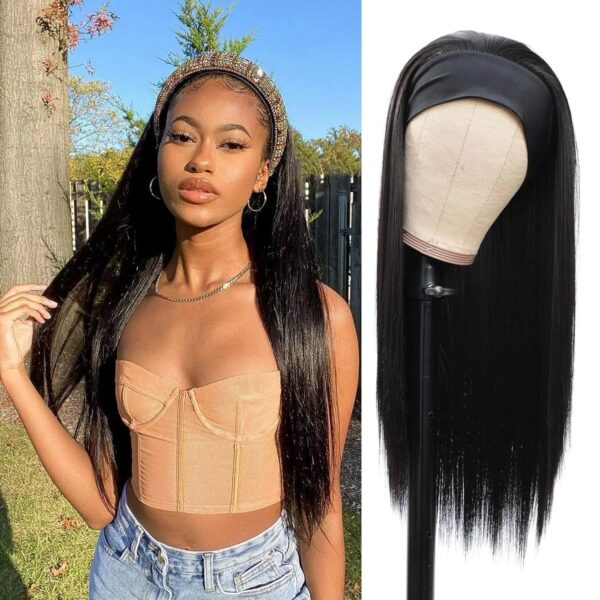 Synthetic Wigs for Women Long Straight Highlights Wig Silky Heat Resistant Wigs for Daily Party Use - Image 3
