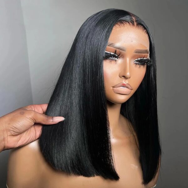 Lace Front Wig Human Hair Straight 180% Full Density 13x4 HD Transparent Lace Frontal Wigs bob hair lace front wig For Women - Image 6