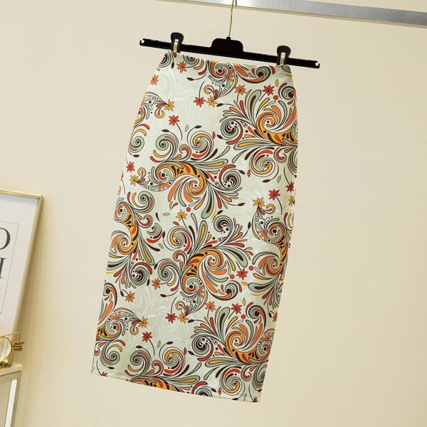 Skirts For Women Vintage Flower Print Bodycon Pencil Skirt Slim Midi Sexy Elegant Bag Hip Bandage Kawaii Lolita Short Saias - Image 6