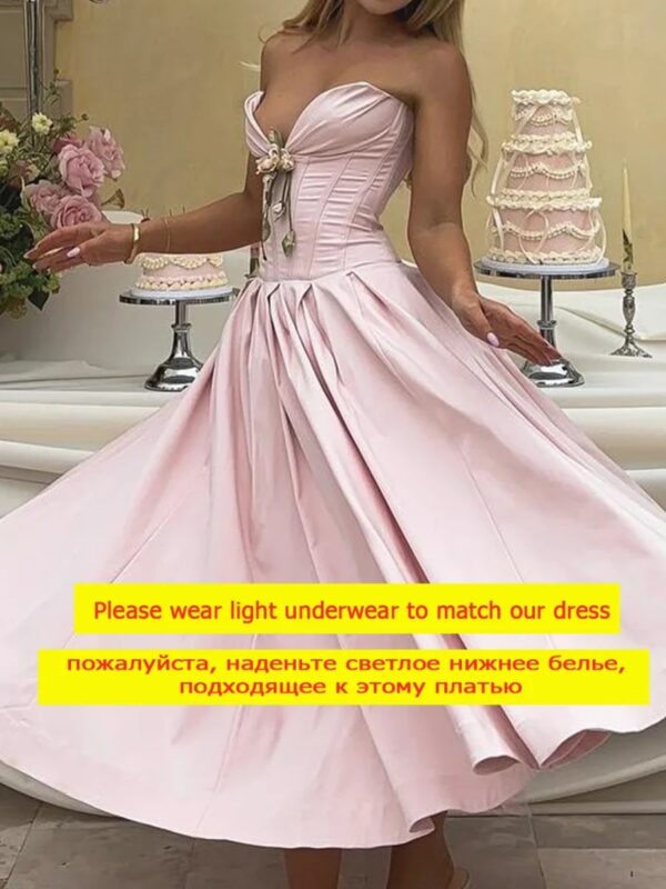 Summer Strapless Bodycon Dresses Women New Arrivals Elegant Formal Occasion Dress Yellow Guest Party Dresses - Image 4