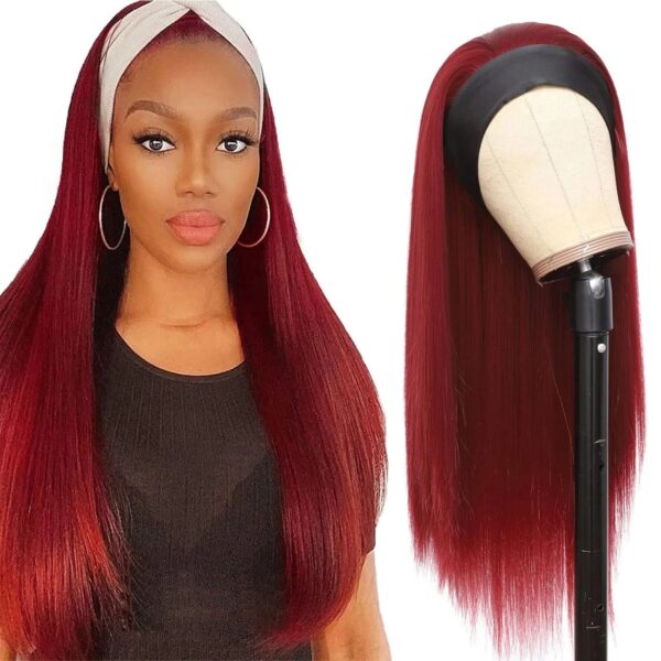 Synthetic Wigs for Women Long Straight Highlights Wig Silky Heat Resistant Wigs for Daily Party Use - Image 4
