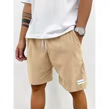 Summer Men Corduroy Sweatpants Casual Shorts Men's Beach Shorts Basketball Short Trousers Solid Color Label Sportswear Men