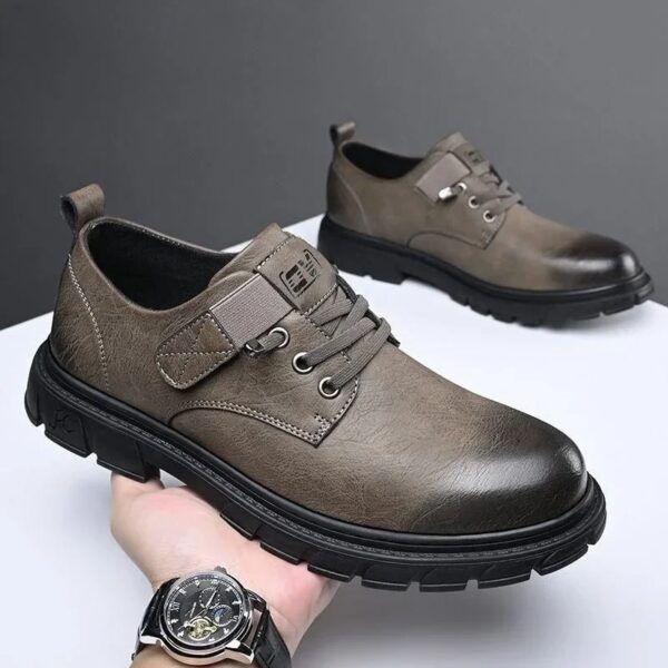 Men Dress Leather Shoes Brown Oxfords Casual Shoes Vintage Moccasin Business Men's Formal Shoes Luxury Mens Work Leather Shoe