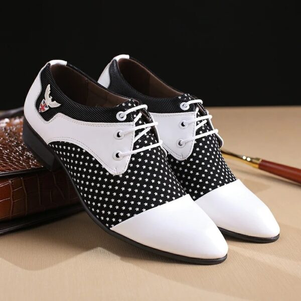 Men Formal Leather Shoes Spring and Autumn New Fashion Designer Luxury Pointed Toe Men Leather Oxford White Casual Formal