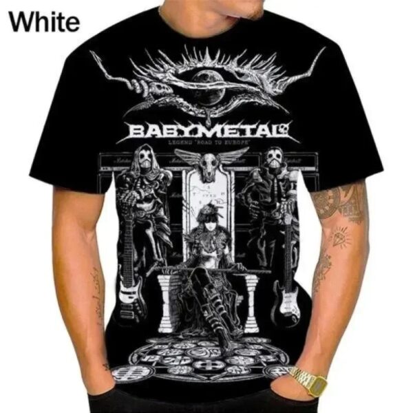 Japanese Girls Heavy Metal Band BABYMETAL 3D Print T Shirt Unisex Fashion Casual Hip-Hop Punk Cool Oversized Short Sleeve Tops