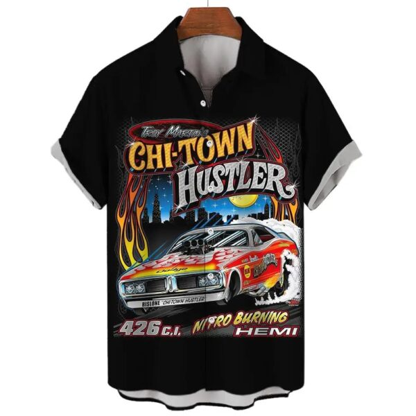 Hawaiian Shirt Man Streetwear Car 3d Print Graphic Street Beach Men's Shirt Casual Short Sleeves Button-down Shirt Man Top - Image 13