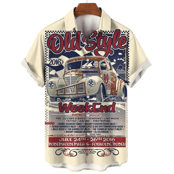 Hawaiian Shirt Man Streetwear Car 3d Print Graphic Street Beach Men's Shirt Casual Short Sleeves Button-down Shirt Man Top - Image 15