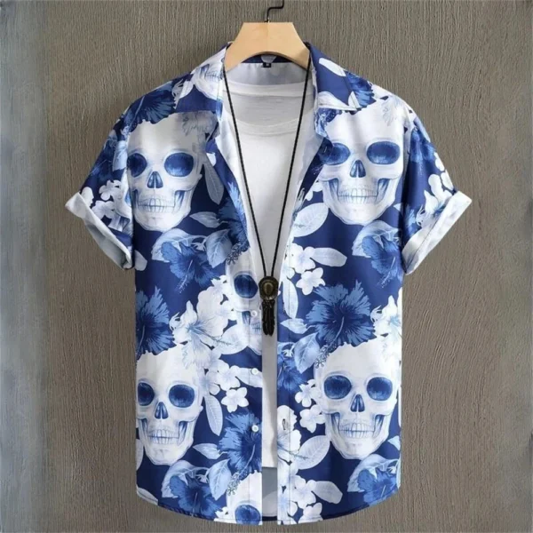 Hawaiian Style short-sleeved Shirt Jacket With 3D Digital printing, Loose And Casual men's shirt - Image 15