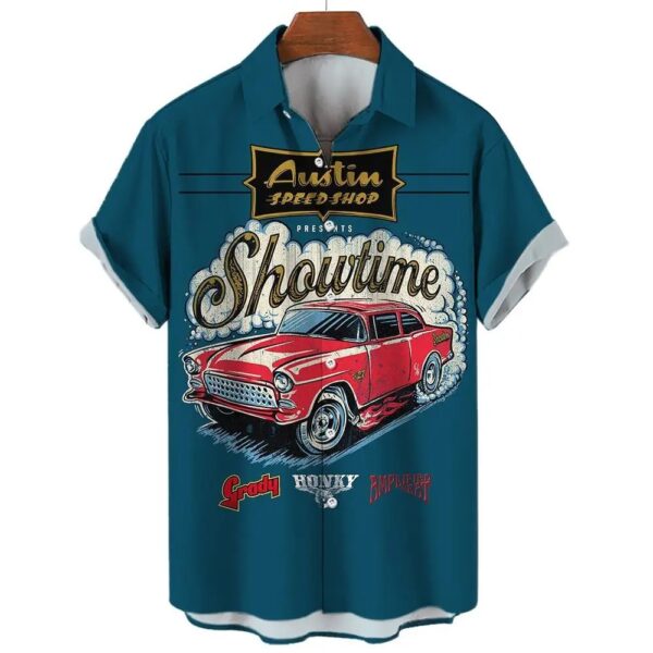 Hawaiian Shirt Man Streetwear Car 3d Print Graphic Street Beach Men's Shirt Casual Short Sleeves Button-down Shirt Man Top - Image 16