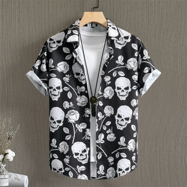 Hawaiian Style short-sleeved Shirt Jacket With 3D Digital printing, Loose And Casual men's shirt - Image 18