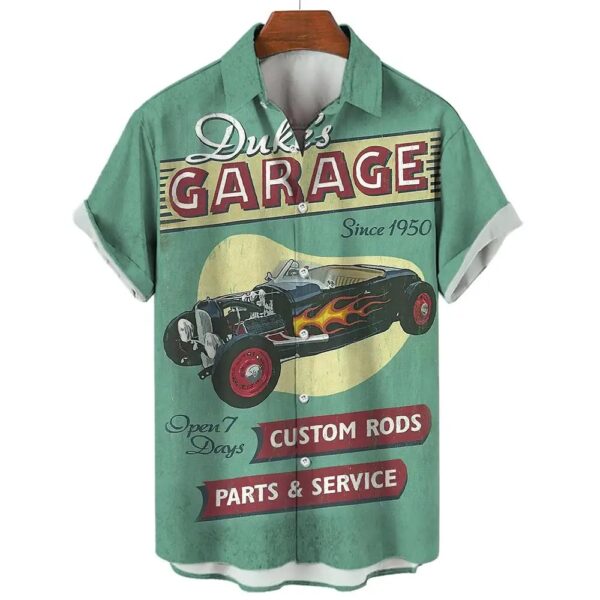 Hawaiian Shirt Man Streetwear Car 3d Print Graphic Street Beach Men's Shirt Casual Short Sleeves Button-down Shirt Man Top - Image 19