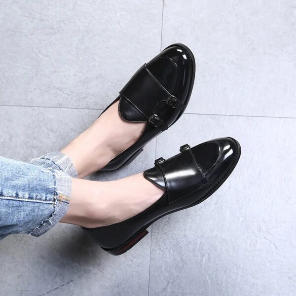 Man Shoes Leather Loafers designer Fashion Slip-on Original Casual Comfortable Double Dress Shoe - Image 2
