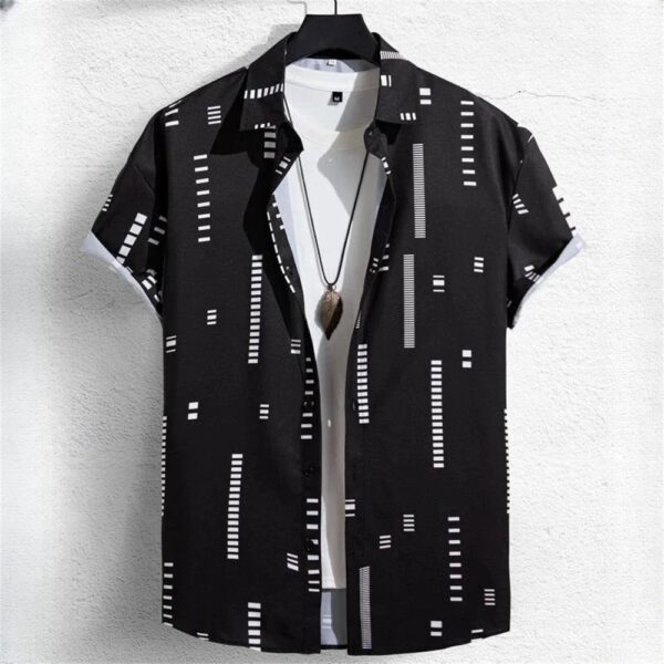 Hawaiian Style short-sleeved Shirt Jacket With 3D Digital printing, Loose And Casual men's shirt - Image 2