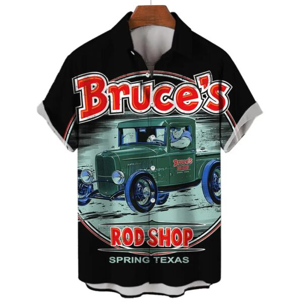 Hawaiian Shirt Man Streetwear Car 3d Print Graphic Street Beach Men's Shirt Casual Short Sleeves Button-down Shirt Man Top - Image 21