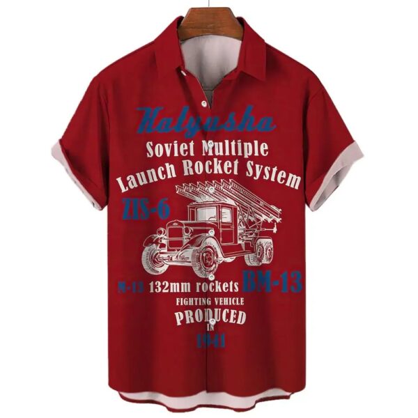 Hawaiian Shirt Man Streetwear Car 3d Print Graphic Street Beach Men's Shirt Casual Short Sleeves Button-down Shirt Man Top - Image 22