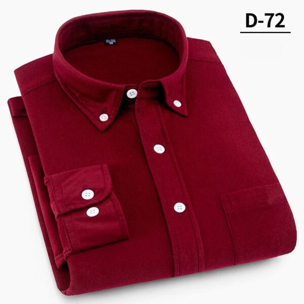 Hot Sale Men's Corduroy Shirts Long Sleeve Fashion Casual Regular Fit Soft Comfortable Pocket Dress Shirt For Men Blouse Clothe