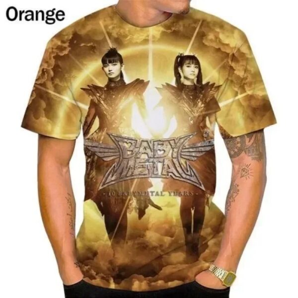 Japanese Girls Heavy Metal Band BABYMETAL 3D Print T Shirt Unisex Fashion Casual Hip-Hop Punk Cool Oversized Short Sleeve Tops - Image 3