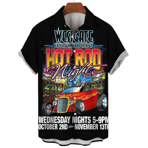 Hawaiian Shirt Man Streetwear Car 3d Print Graphic Street Beach Men's Shirt Casual Short Sleeves Button-down Shirt Man Top - Image 5