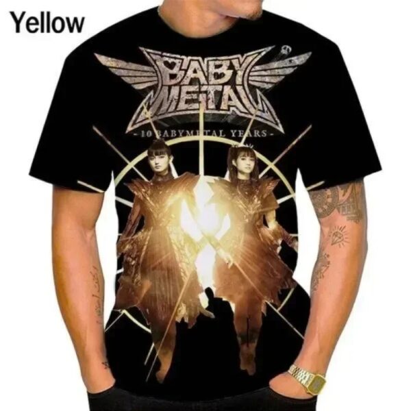 Japanese Girls Heavy Metal Band BABYMETAL 3D Print T Shirt Unisex Fashion Casual Hip-Hop Punk Cool Oversized Short Sleeve Tops - Image 5