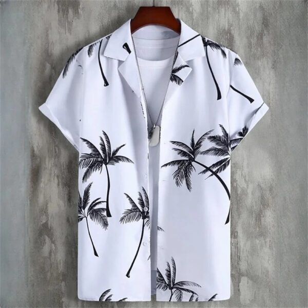 Hawaiian Style short-sleeved Shirt Jacket With 3D Digital printing, Loose And Casual men's shirt - Image 6