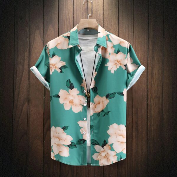 Hawaiian shirt for men's casual loose flower 3D printed shirt for men's beach vacation plus size men's short sleeved shirt - Image 6