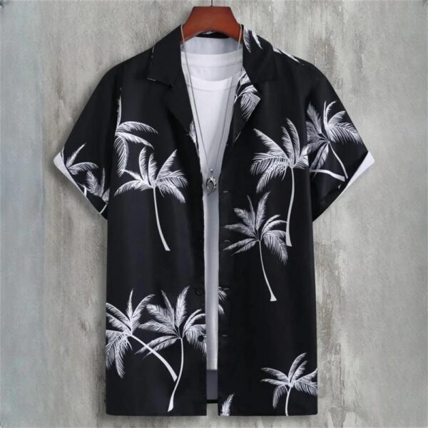 Hawaiian Style short-sleeved Shirt Jacket With 3D Digital printing, Loose And Casual men's shirt - Image 7