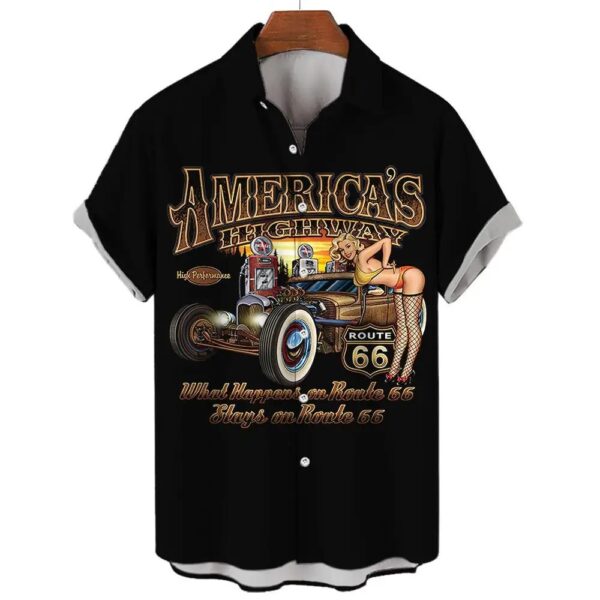 Hawaiian Shirt Man Streetwear Car 3d Print Graphic Street Beach Men's Shirt Casual Short Sleeves Button-down Shirt Man Top - Image 8
