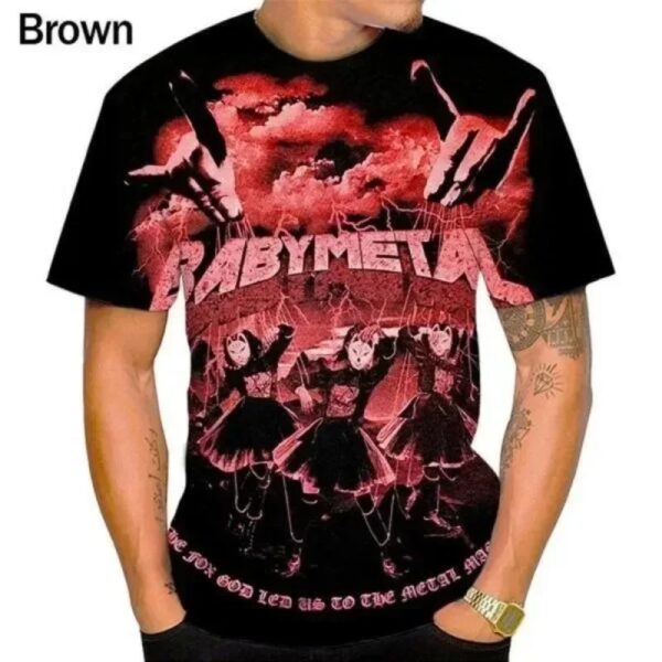 Japanese Girls Heavy Metal Band BABYMETAL 3D Print T Shirt Unisex Fashion Casual Hip-Hop Punk Cool Oversized Short Sleeve Tops - Image 8