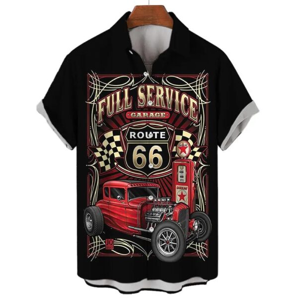 Hawaiian Shirt Man Streetwear Car 3d Print Graphic Street Beach Men's Shirt Casual Short Sleeves Button-down Shirt Man Top - Image 9